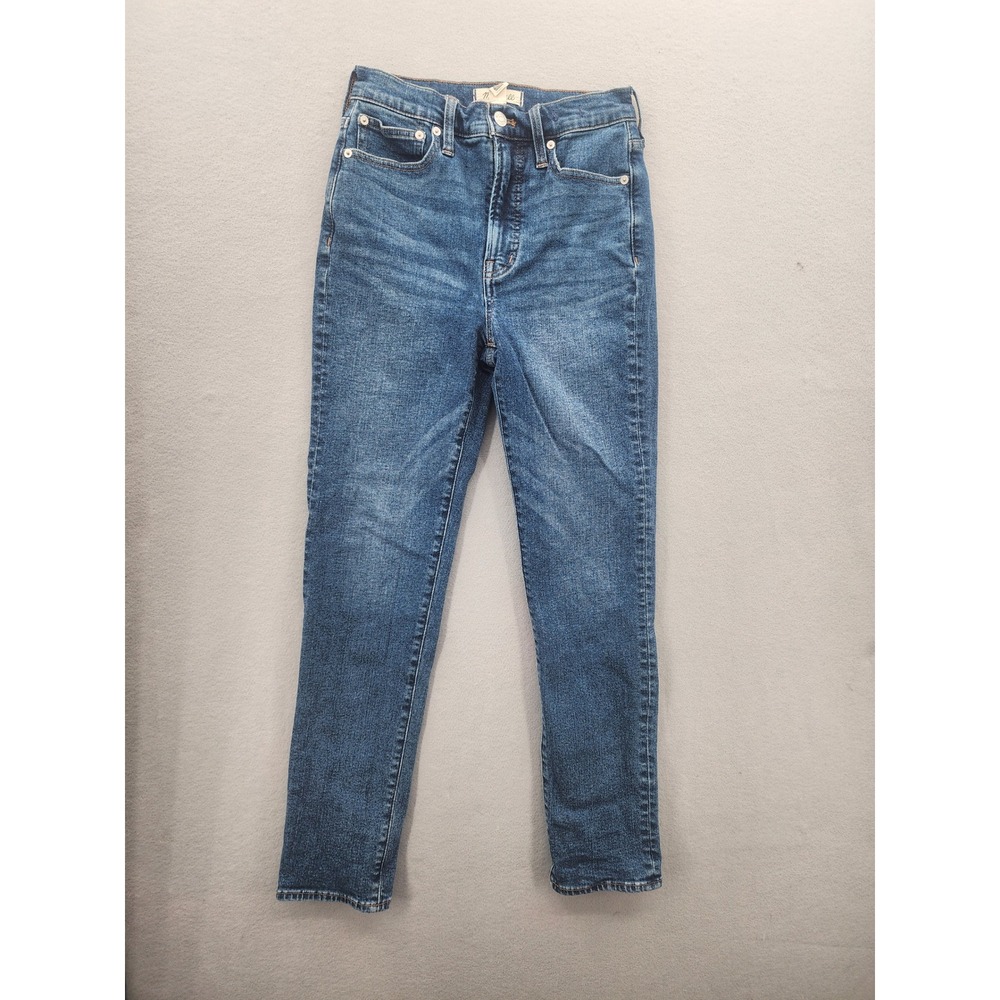 Madewell The Perfect Vintage Jean High Rise Tapered Leg Blue Denim Pants 24 NWOT